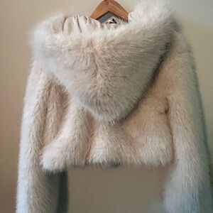 Wild Fable Cream Faux Fur Jacket